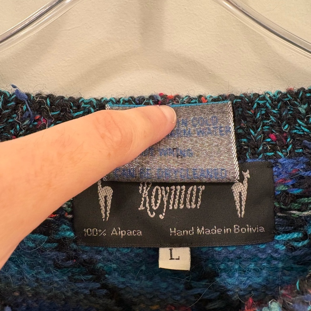 Vintage Lee Andersen Roymar Knit Alpaca Coogi Style Sweater Size Large - Picture 3 of 15